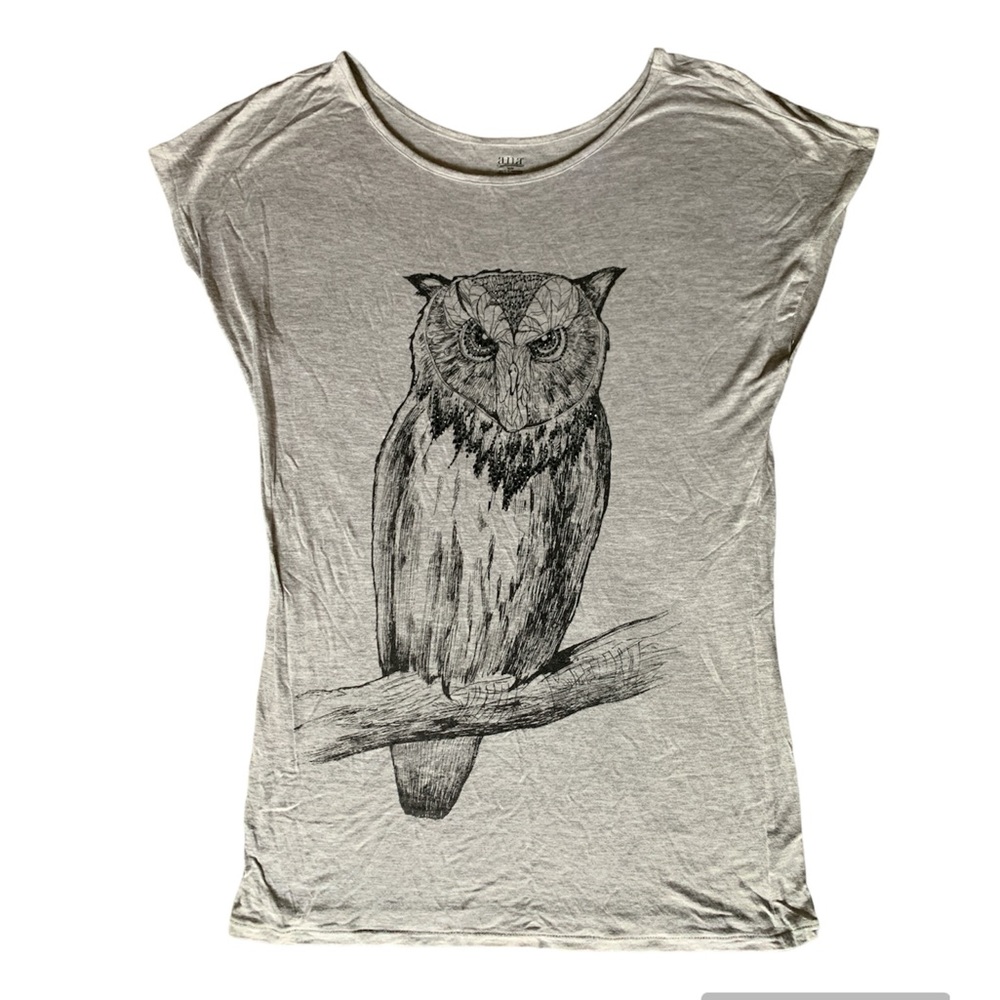 a.n.a. 🦉 Owl beaded top shirt